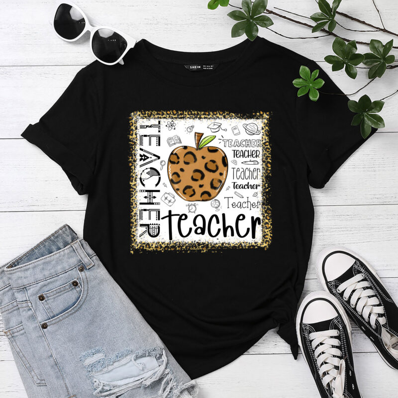 Back To School Teacher Life Apple Leopard Teacher Women Gift PC