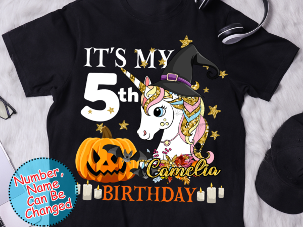 Birthday cute halloween girl, cute halloween png girls kids witchy unicorn halloween png t shirt template