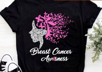 Breast Cancer Awareness PNG File For Shirt, Pink Ribbon Design, In October We Wear Pink, Gift For Her, Cancer Warrior, Instant Download HC