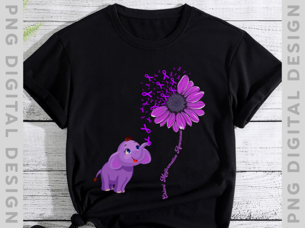 Chiari malformation awareness purple sunflower elephant t-shirt, chiari malformation elephant instant download ph