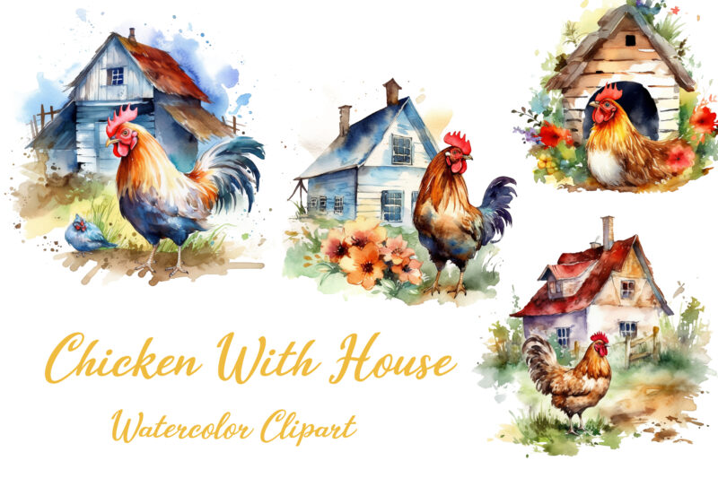 Chicken Design, Chicken Watercolor, Chicken Vector, Chicken Wall Art, Wall Art, Chicken Art, Chicken Sublimation, Chicken Hand Drawn, Chicken Silhouette, Chicken Watercolor Art, Chicken Bundle, Chicken PNG, Chicken Illustrations, Chicken