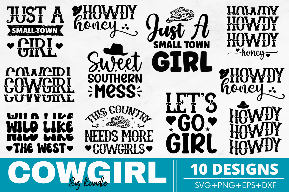 Cowgirl SVG Bundle - Buy t-shirt designs