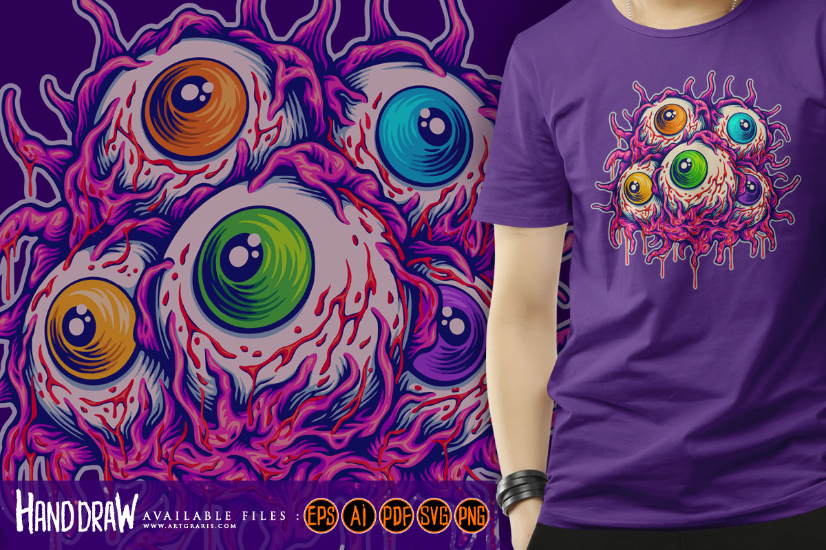 Eyeball Drip - Eyeball Horror - Sticker