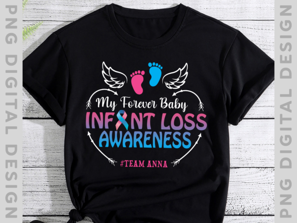 Custom infant loss awareness shirt, pink blue ribbon my forever baby loss gift, angel baby memorial gift for parents, infant loss awareness ph t shirt vector file