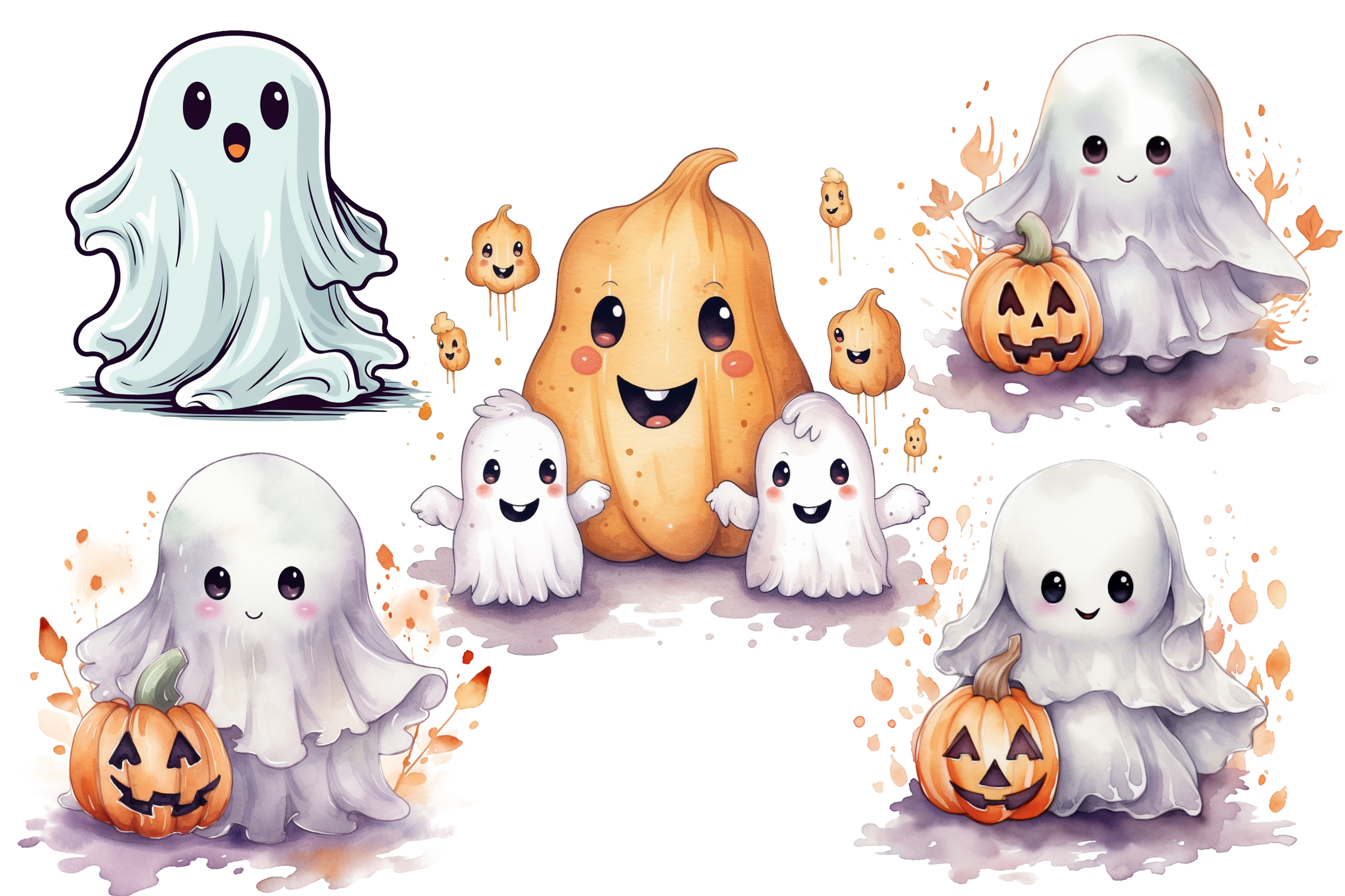 cute ghost clipart for kids