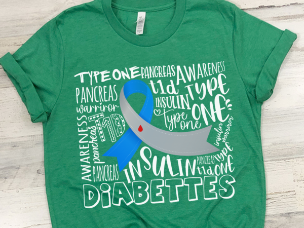 Diabettes awareness png file, type one diabetes design, t1d png, grey blue ribbon digital download, warrior gift, instant download hh-1