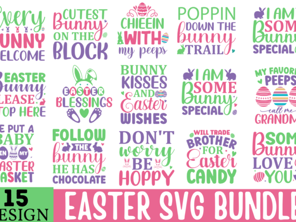 Easter svg bundle vector clipart