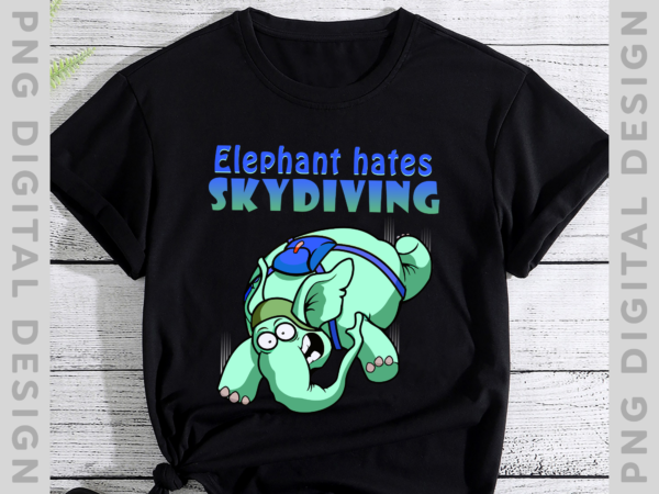 Elephant skydiving suits for men, parachute skydive gear gifts elephant t-shirt th