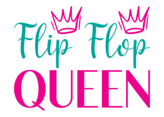 Flip Flop Queen vector t-shirt