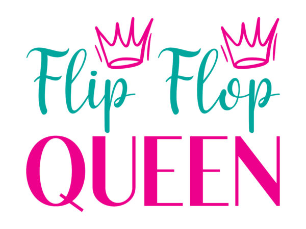 Flip flop queen vector t-shirt