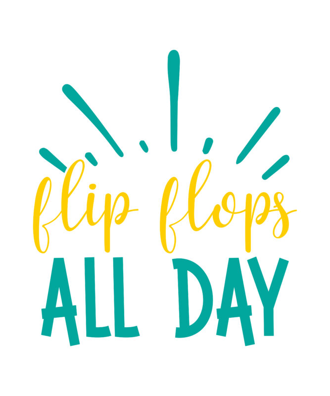 Flip Flops All Day vector t-shirt