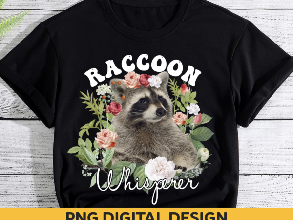 Floral raccoon t shirt graphic design