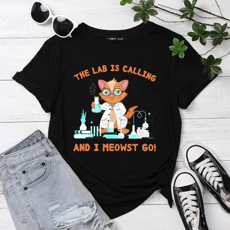 Funny Lab Cat Laboratory Chemistry Lab Calling Science PC