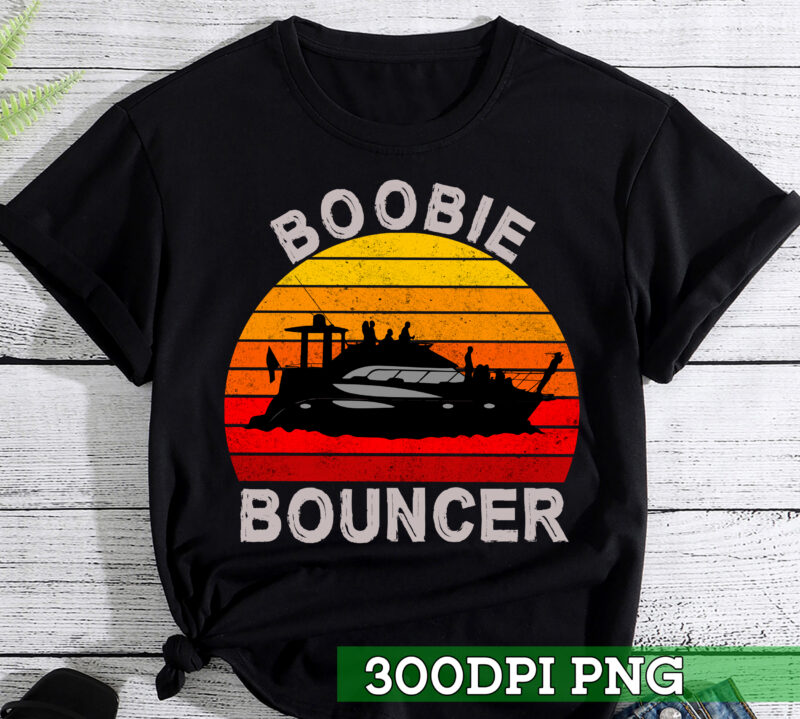 Funny Sailing Boat Boobie Bouncer Vintage T-Shirt