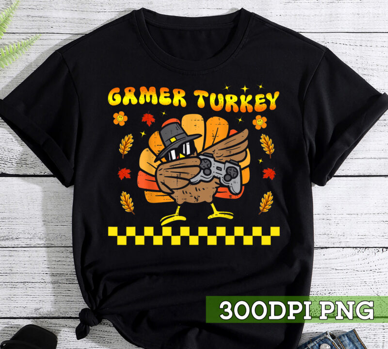 Gamer Turkey Video Gamer Gaming Funny Dabbing Turkey Retro NC