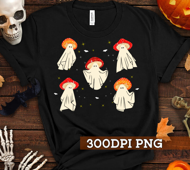 Ghost Mushroom Halloween PNG File, Mushroom Boo Design, Halloween Gift, Hippie PNG, Halloween Costume, Instant Download HC