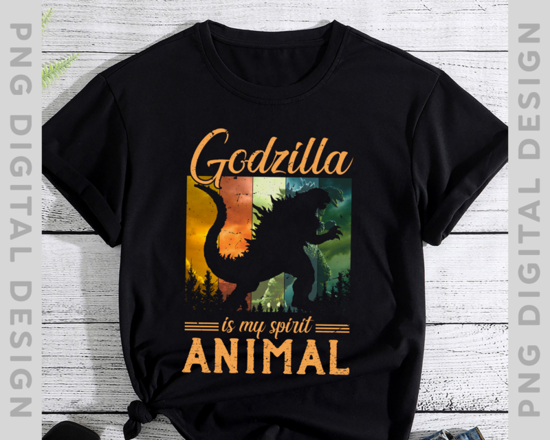 Godzilla Is My Spirit Animal Vintage T-shirt, Godzilla Shirt, Godzilla Lover Shirt, Godzilla PNG file PH