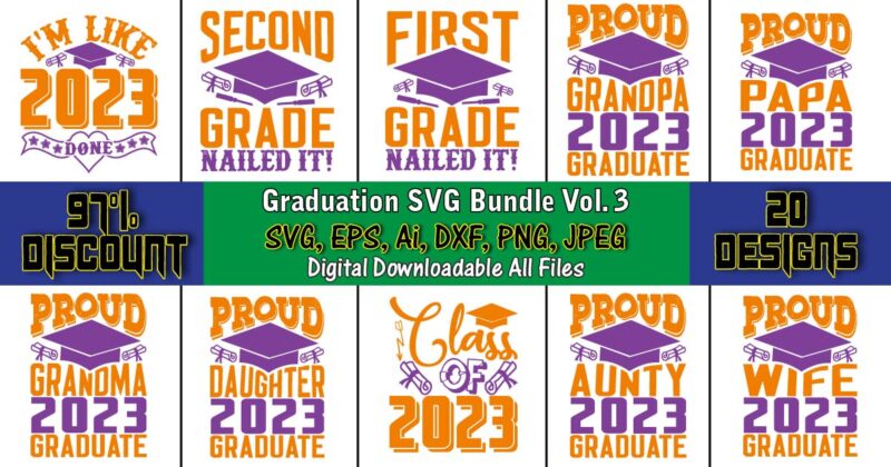 Graduation SVG Bundle Vol. 3, Graduation,Graduation svg,Graduation t-shirt,Graduation design,Graduation svg design,Graduation t-shirt design,Graduation bundle, Graduation svg Bundle, Graduation svg, Graduation svg vector, Graduation vector, Graduation t-shirt, Graduation t-shirt design,Senior 2023