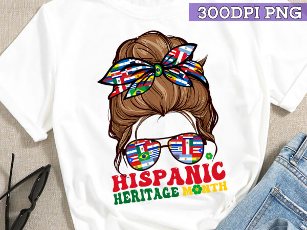 Groovy hispanic heritage month latino countries black women t-shirt pc