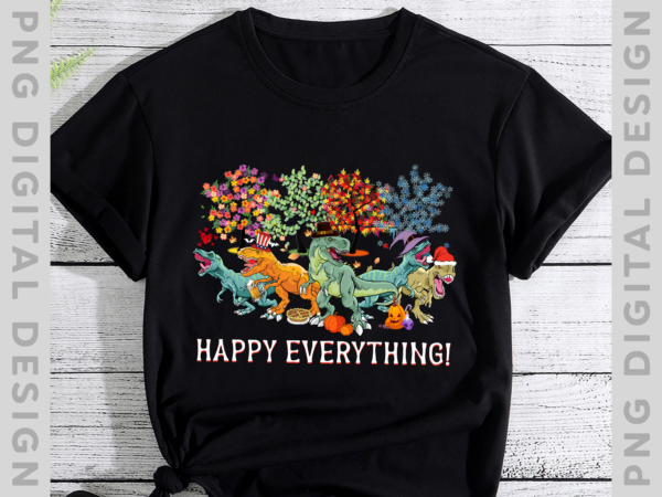 Happy everything t-rex holidays christmas xmas t-shirt, t-rex dinosaur lover, holiday gift th