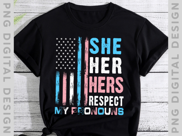 His he him respect my pronouns trans transgender pride flag nh-1 graphic t shirt