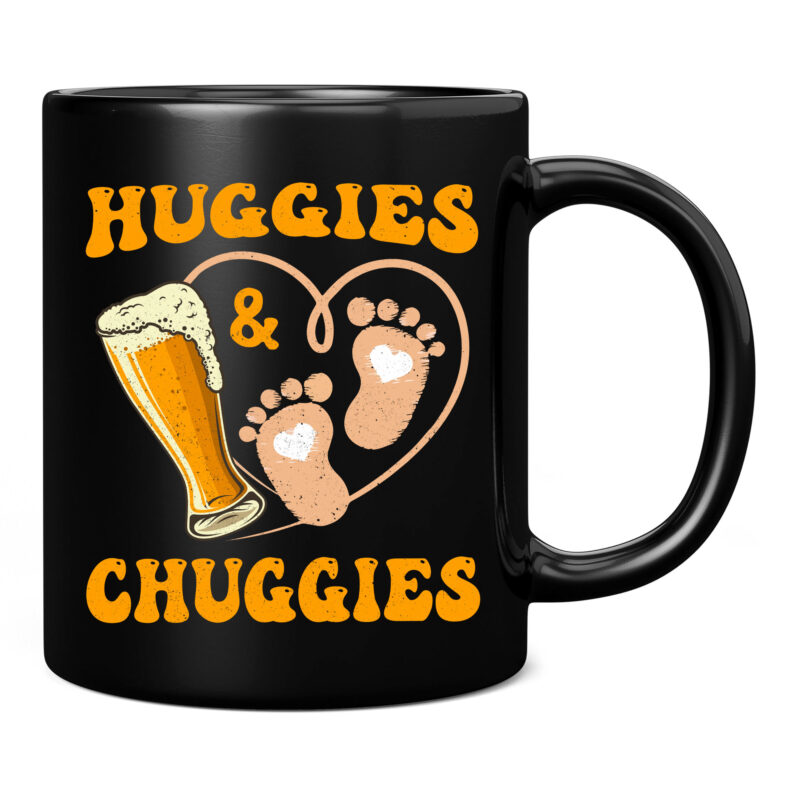 Huggies and Chuggies Funny Future Father Party Gift T-Shirt PC