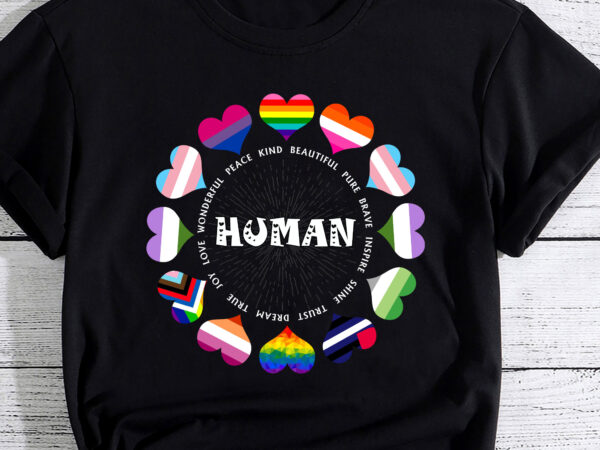 Human pride design – human lgbtq heart flag pc