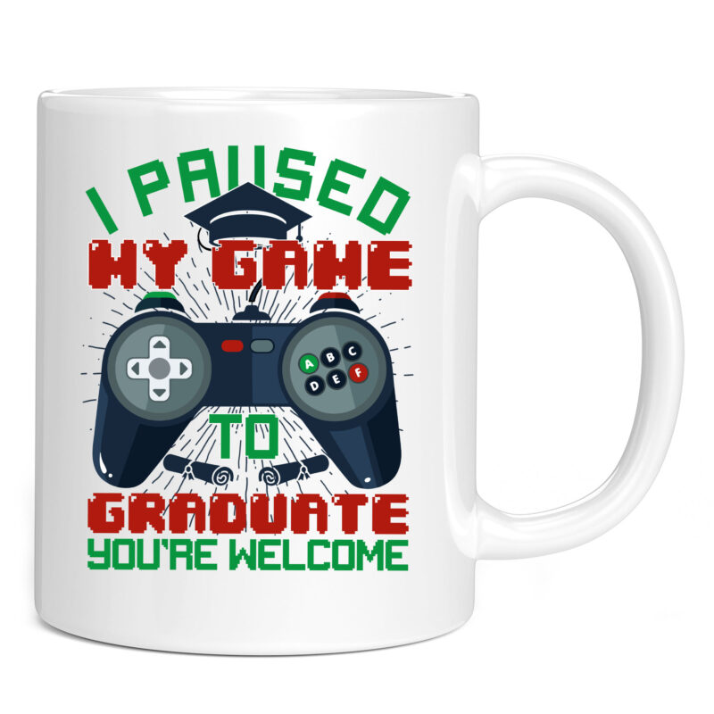 I Paused My Game To Graduate Funny Graduation Graduate Gamer T-Shirt PC