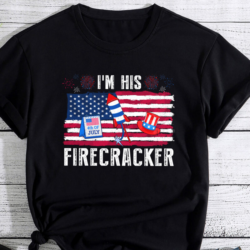 I_m His Firecracker 4th Of July Us Flag Funny Couples PC