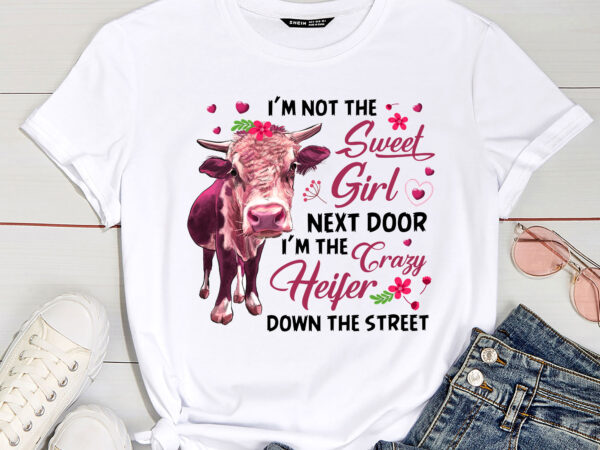 I_m not the sweet girl next door i_m the crazy heifer t-shirt pc