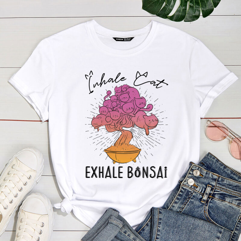 Inhale Cat, Exhale Bonsai Funny Bonsai Cat Tree Animals PC