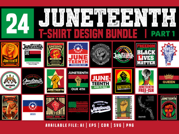 Juneteenth t-shirt design bundle – part 1