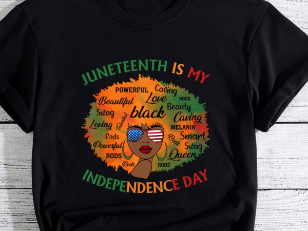 Juneteenth is my independence day shirt black melanin women pc vector clipart