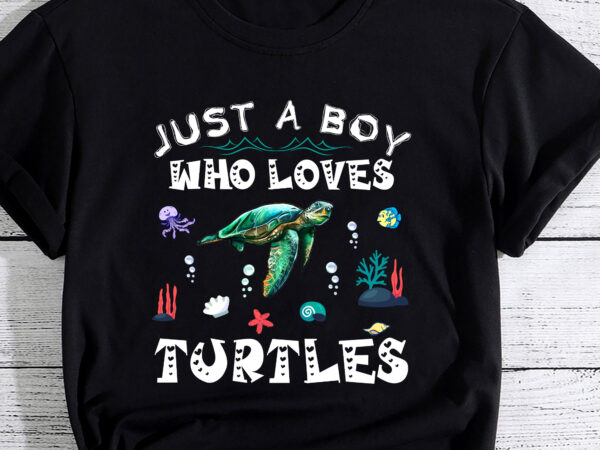 Just a boy who loves turtles lover gifts sea ocean turtle pc vector clipart