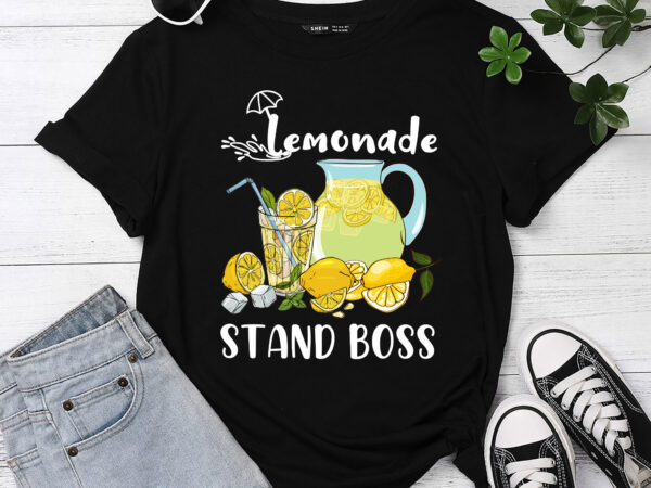 Lemonade stand boss funny lemonade summer for men women pc t shirt vector graphic