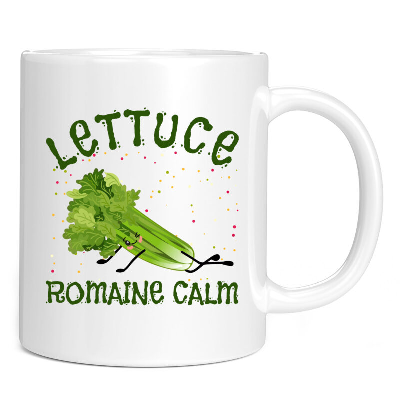 Lettuce Romaine Calm Mindfulness Vegan Yoga Lover Yogi Joke T-Shirt PC