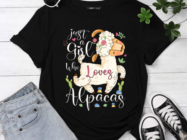 Life is better with alpacas cute gift for girl pc t shirt vector graphic