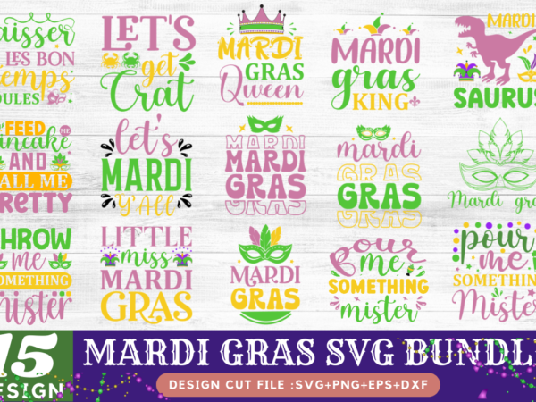 Mardi gras svg bundle t shirt designs for sale