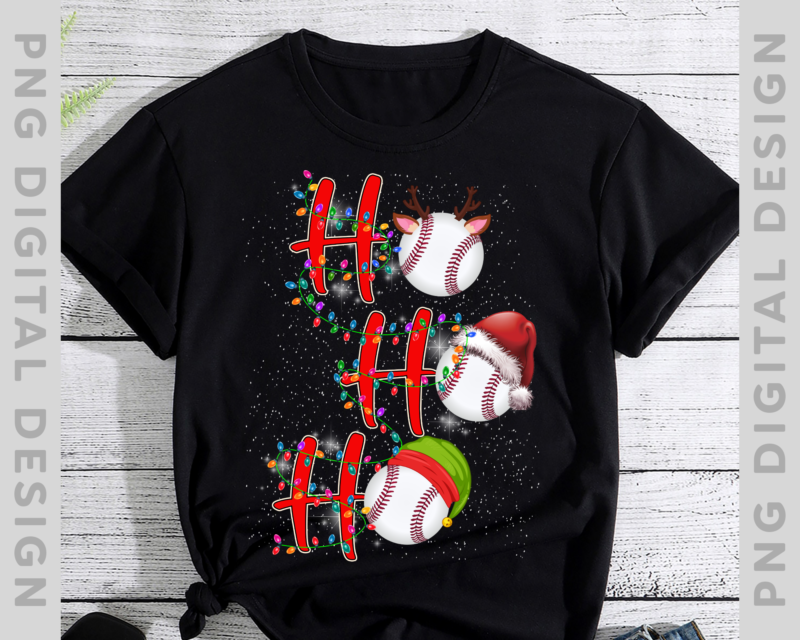 Matching Family Xmas Santa Ho Ho Ho baseball Christmas, Funny Christmas, Christmas Gift TH