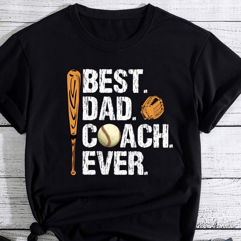 Best Dad Coach Ever Baseball Patriotic For Fathers Day Shirt