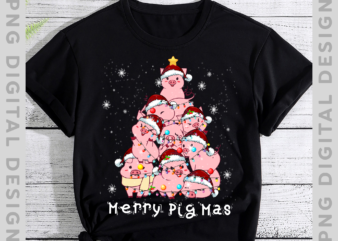 Merry PigMas Ornament Decoration Christmas Tree Tee Xmas Gifts T-Shirt, Pig Christmas, Funny Christmas TH