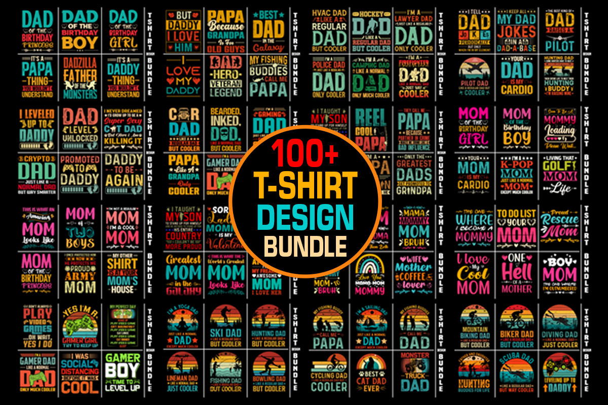 Mom Dad T-Shirt Design Mega Bundle, - Buy t-shirt designs