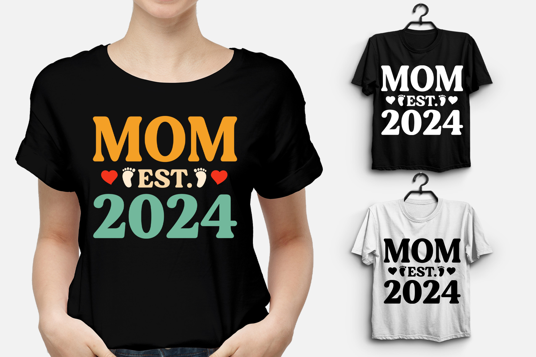 Mom Est 2024 T Shirt Design 1 