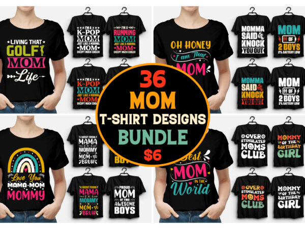 Mom t-shirt design bundle