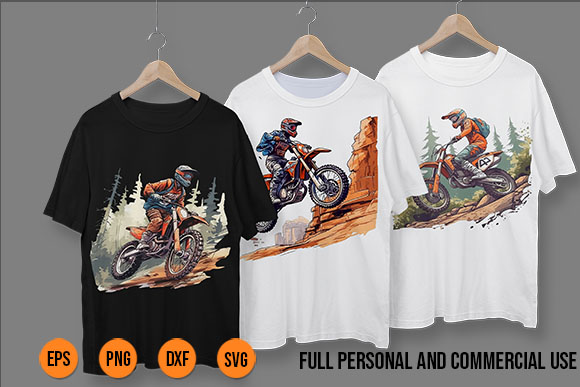 Designs Gráficos para Camisetas e Merch de motocross