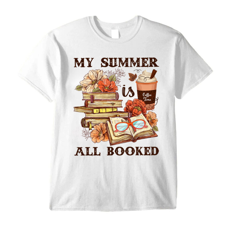 My Summer Is All Booked Summer Reading 2023 Funny Book Lover T-Shirt PC