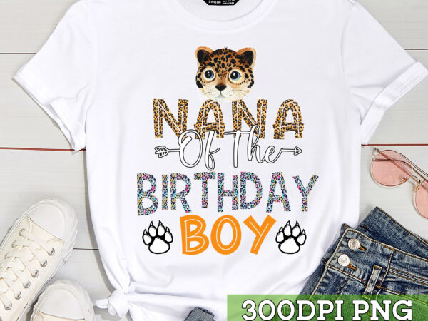 Nana of the birthday boy cheetah, giraffe nana t-shirt, custom shirt, matching family shirt tc