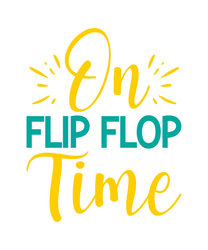 On Flip Flop Time vector t-shirt