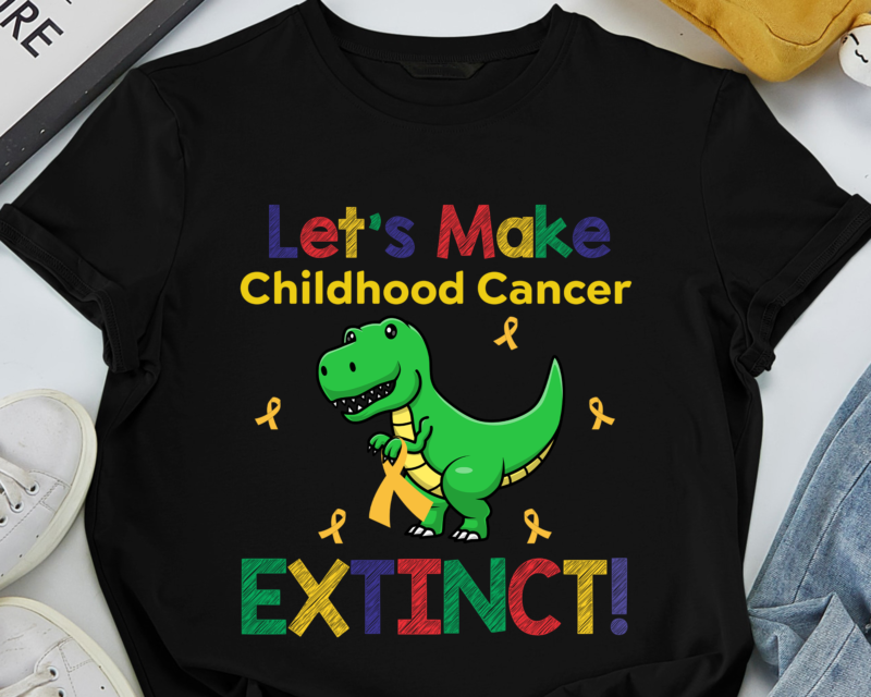 PNG File – Childhood Cancer Awareness Shirt, Dinosaur Shirt, Cancer Survivor Shirt, Gold Ribon, Gift For Son, Digital Download HH