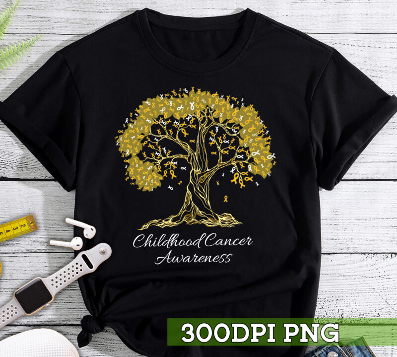 PNG File – Childhood Cancer Awareness Shirt, Mom Of Warrior Design, Gold Ribbon Shirt, In September We Wear Gold Instant Download HC